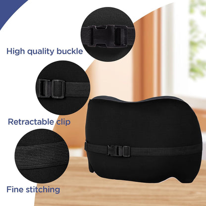 Lumbar Support Pillow for Office Chair, Memory Foam Car Back Cushion | Lumbar Pillow Lower Back with 4d Mesh Cover Adjustable Straps, Ergonomic Chair Back Pillow for Office, Car, Gaming Chairs
