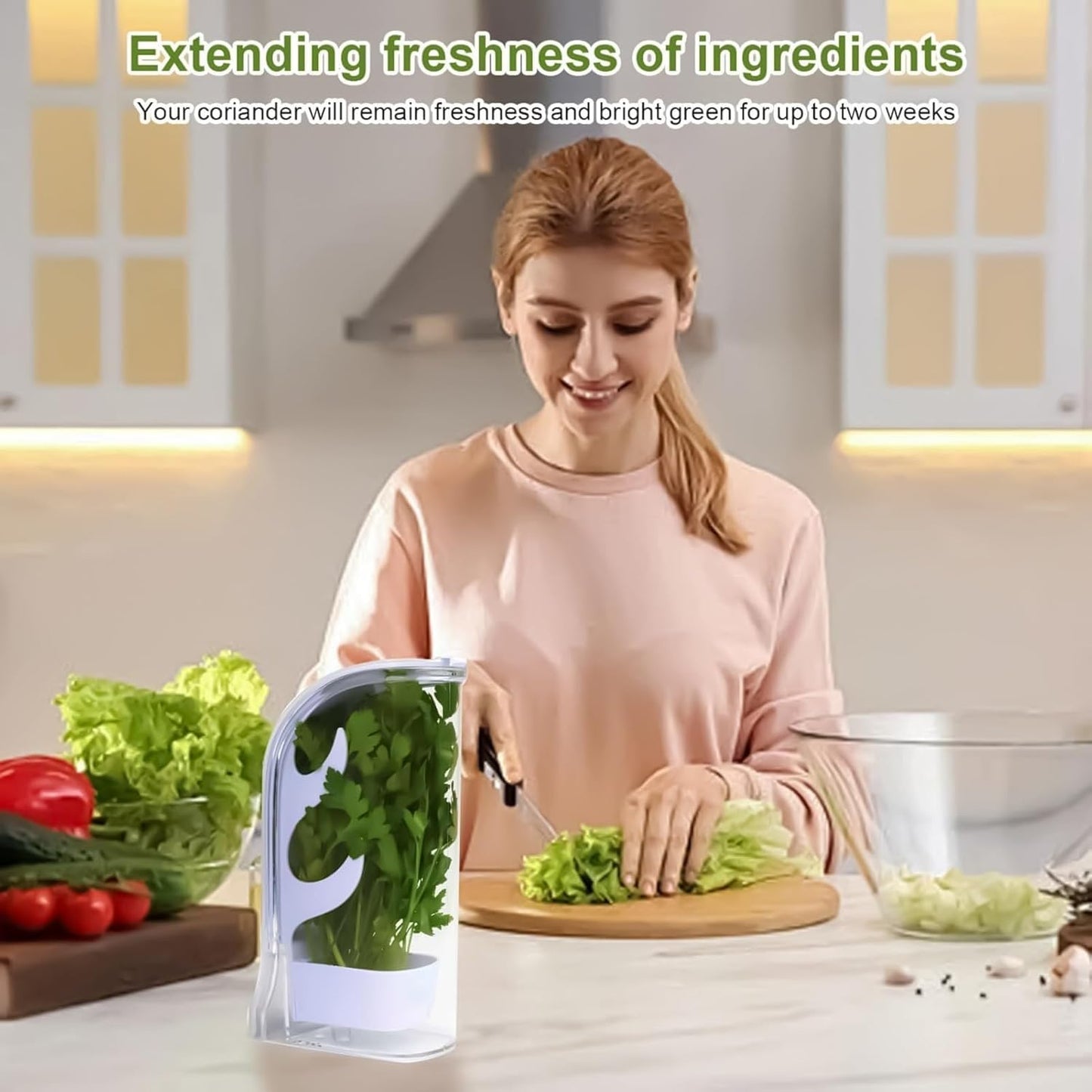 Fresh Herb Keeper for Refrigerator, Herb Saver for Refrigerator, Herb Storage Containers, Vegetable Preservation Bottle for Cilantro, Mint, Parsley, Asparagus, Keeps Greens Fresh