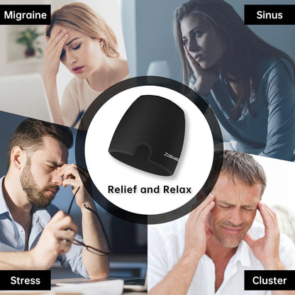 ZNÖCUETÖD Migraine Headache Relief Cap Hat Full Head ice Pack Wrap Cold Cap