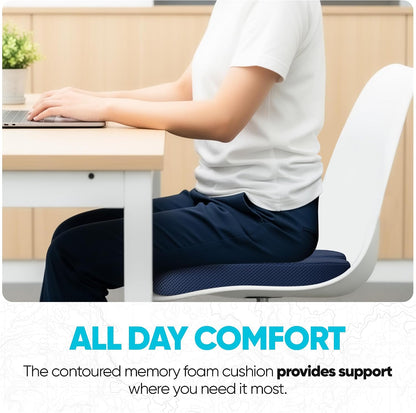 FORTEM Seat Cushion, Office Chair Cushion for Tailbone Sciatica Pain Relief