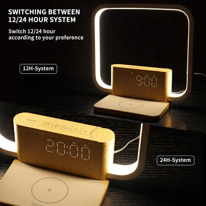 Sunrise Alarm Clock with Wireless Charging Desk Touch Lamp, Sunrise Lamp