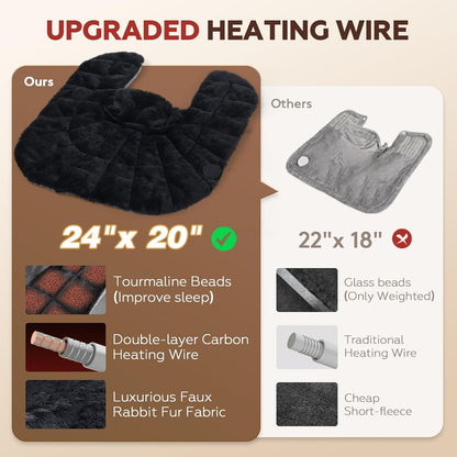 UTK Weighted Heating Pad for Neck and Shoulders and Back, 30s Fast Heat