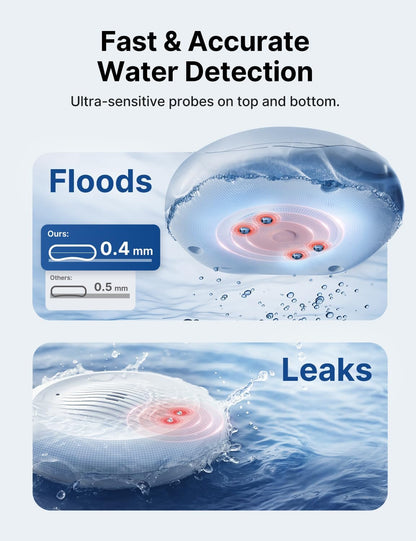 X-Sense 2-in-1 Wi-Fi Water Leak Detector & Freeze Detector, No Hub (1-Pack) | Alerts Below 39°F, 110 dB Alarm, Instant Alerts, Detects Water as Low as 0.4 mm, for Garages, Cabins & RVs