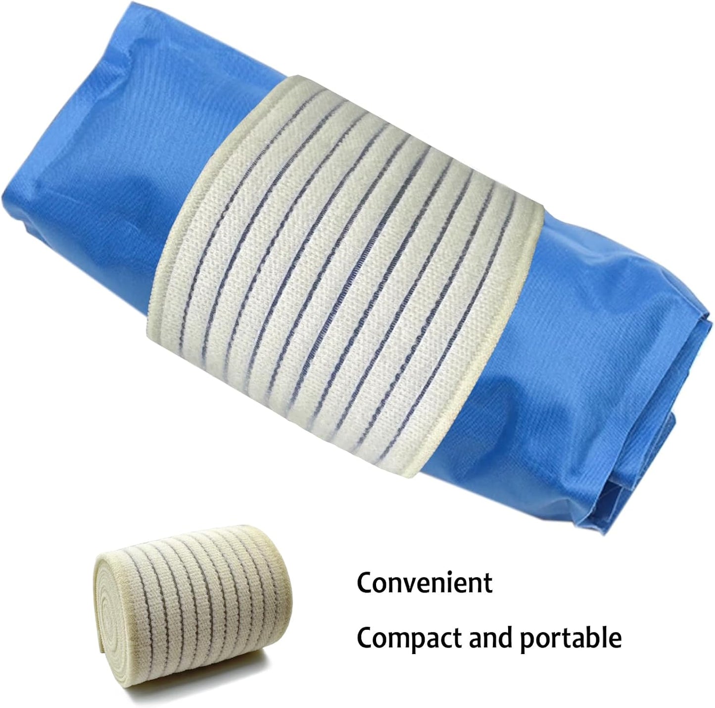 Cold Pack Strap, Elastic Belt to Wrap Cold Pack, Ice Pack Extender Strap, Add Length to Most Ice Pack, Multifunctional (Black)