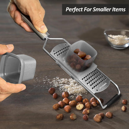 VOVOLY Zester Grater Set, 4 Pack-Fine/Coarse/Extra Coarse/Slider Attachment
