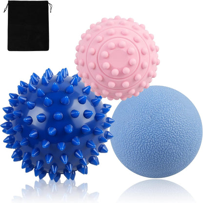 WOVTE Massage Lacrosse Ball Therapy for Sore Muscles Myofascial Release | Shoulders, Neck, Back, Foot, Body, Deep Tissue, Trigger Point, Muscle Knots, Yoga
