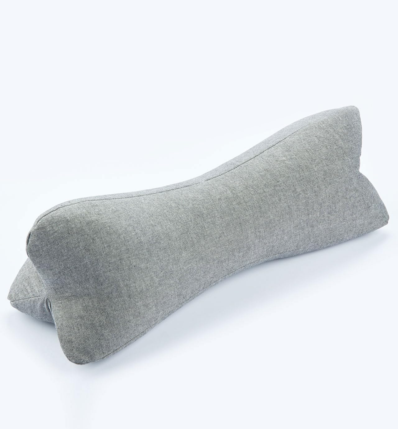 Cervical Buckwheat Neck Roll Pillow for Pain Relief, Firm Neck Support Bolster for Back Sleepers, Washable Cover, Ideal for Office Lunch Break, Blue 15 X 5 Inches