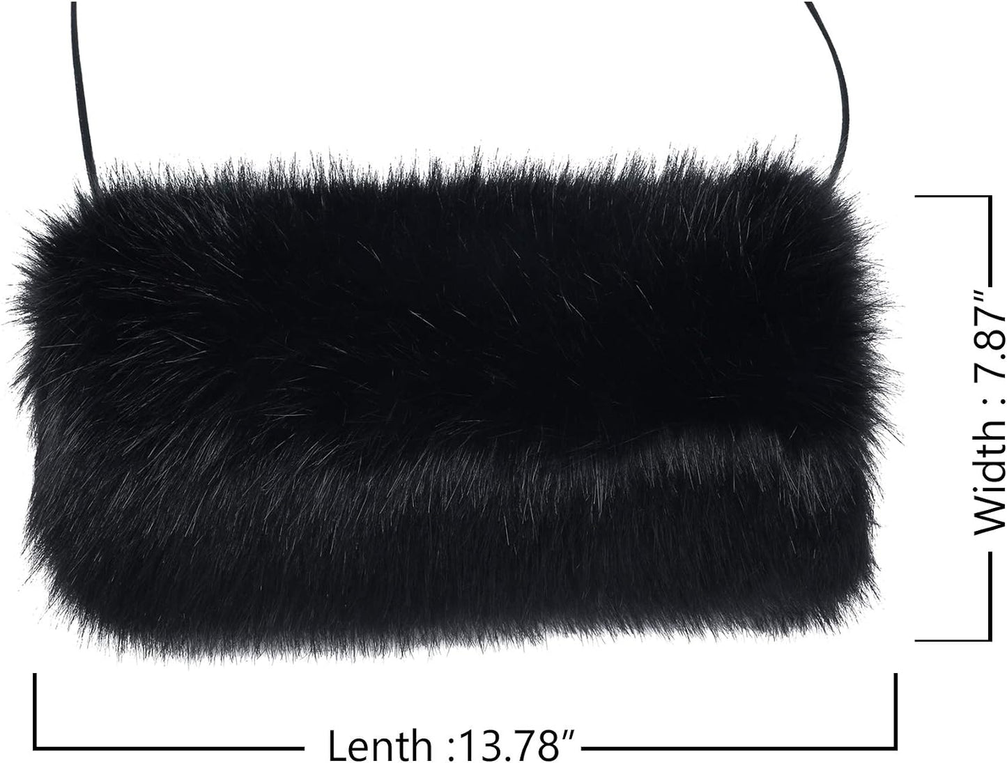 LA CARRIE Faux Fur Hand Muffs Women Winter Warmer Fuzzy Pouch Furry Plush Muffler Wedding Girl Kids Elegant Luxury Chic