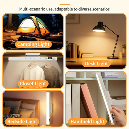 Diydeg Light Bar, Rechargeable Magnetic Under Cabinet Lighting with 3 Color Temperature, Touch Control Wireless Motion Sensor Light for Kitchen, Wardrobe, Stairs and Bed (White)