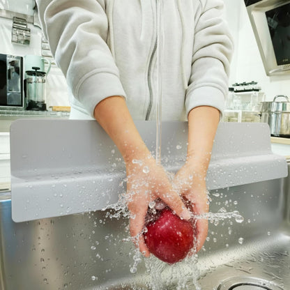 Sink Splash Guard for Kitchen, Splatter Screen & Silicone Water Guard with High Wall, Sink Edge Protector and Backsplash Guard, Easy to Install and Clean for Faucet and Countertop Area(Cream, 23")