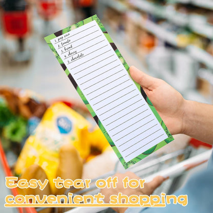 Thboxes 4 Pack Magnetic Note Pad for Fridge with Pen Holder, Totally 200 Sheets Grocery List Magnet Pad for Refrigerator Magnetic Shopping List Pad（Fruit Design） | Full-Back Magnet, 80Gsm FSC-certified Paper, School Office Home Supplies Grocery List