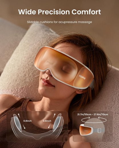 RENPHO Eyeris 3 Eye Massager with Heat and Cooling, Massaging Eye Mask | Voice Control, Vibration & Compression Massager for Dry Eyes & Head Tension, FSA Eligible HSA, Gifts for Women & Men