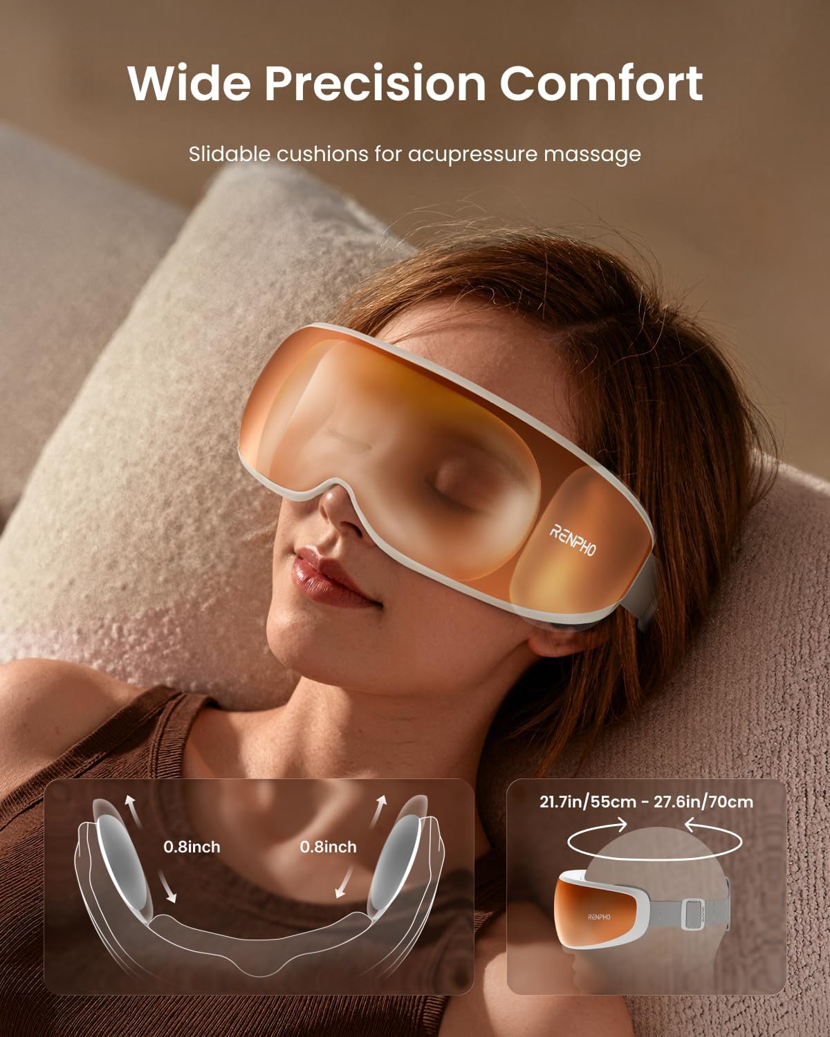 RENPHO Eyeris 3 Eye Massager with Heat and Cooling, Massaging Eye Mask