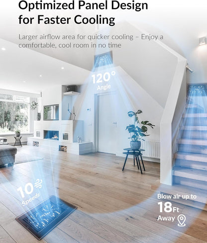 Howeall 4" x 10" Super Quiet Register Booster Fan - Upgrade Smart Register Vent with Ionizer and Dual Intelligent Thermostat Control - Heating Cooling Vent Fan Booster - Charleston Design (ORB)