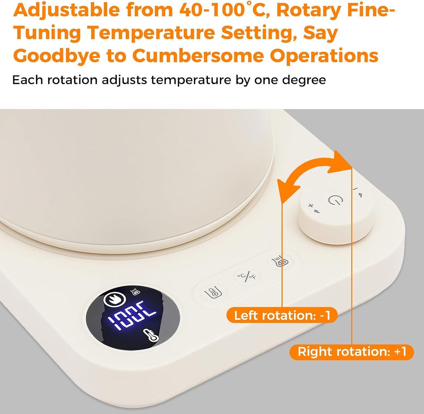 Gooseneck Electric Tea Kettle with Pour Over Pot with LED & Precise 1°F Temp Control,Keep Warm, Hot Water Kettle for Home/Office 304 Stainless Steel (White)