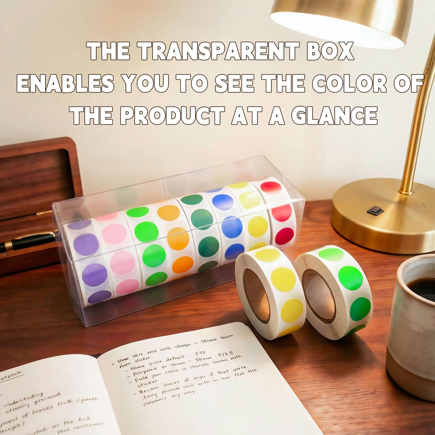 1/2 Inch Round Sticker,4 Rolls 2000Pcs Small Dot Stickers Color-Code Dots | Red+Yellow+Blue+Green 1.3cm Small Stickers Round Color Coding Circle Dots Stickers, Roll Dot Sticker Label for Office Home