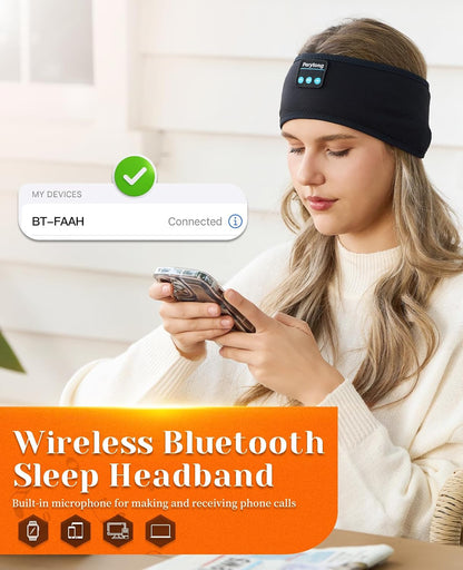 Perytong 2 Pack Sleep Headphones, Sleeping Headphones | Bluetooth Headband with Ultra-Thin HD Stereo Speaker, Wireless Headphone for Sports, Insomnia, Yoga, Air Travel, Meditation