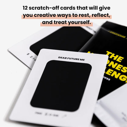 Kindness Self Edition - 12 Scratch-Off Self-Care Challenge Cards | Self-Care Challenges With Reflection, Solo Activity For Wellness, Personal Growth Gift For Adults
