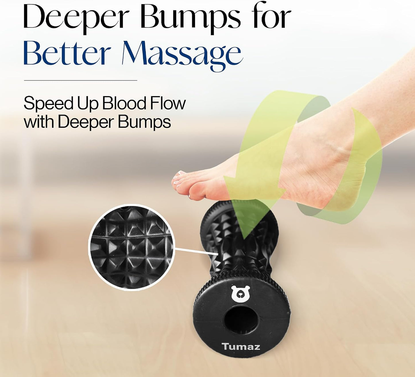 Tumaz Foot Roller & Massage Ball 3-in-1 Set | Foot Roller, Spiky & Lacrosse Balls | Ergonomic Design | Deep Tissue Massage | Foot Relaxation & Recovery