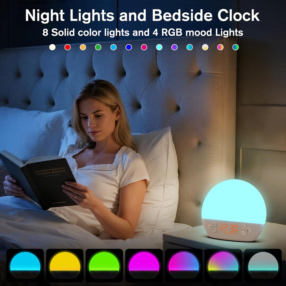 Sunrise Alarm Clock Wake up Light White Noise Sound Machine with Timer
