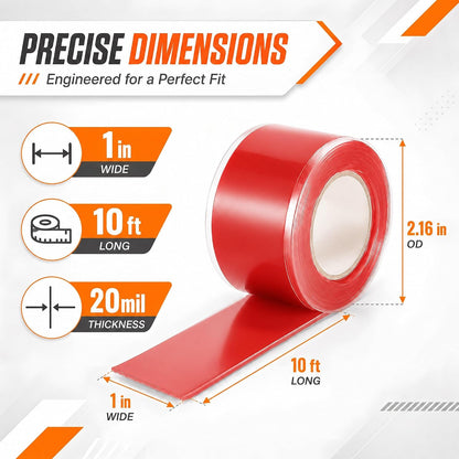 Self Fusing Silicone Tape 2 Rolls Flex Seal Tape 1 Inch x 10 Feet | Waterproof Hose Repair Tape, Silicone Rubber for Plumbing, Pipe Leak Seal, Rescue Tape, Outdoor Coax And Tool Fixation