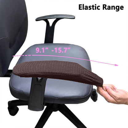 Melaluxe Office Chair Armrest Covers, Stretchable Removable Washable Chair Arm Covers, Elastic Desk Computer Gaming Chair Arm Rest Protector Slipcovers (Black)