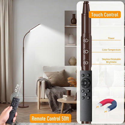 marctronic Floor Lamp, 18W 1800LM Super Bright LED Floor Lamp with Remote & Works with Smart Plug, Dimmable Timing Eye Caring Reading Lamps Floor Standing for Living Room Bedroom Office