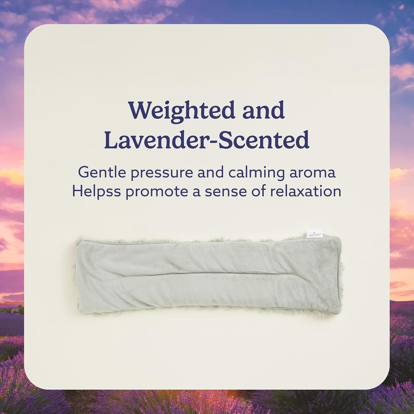 warmies Microwavable Shoulder Heating Pad, Neck Warmer & Heat Pack, Snowy | Steady Pressure, Cooling Relief, Scented with Calming French Lavender, Microwave 30 sec, Freeze 2-3 hrs, Soft Faux Fur