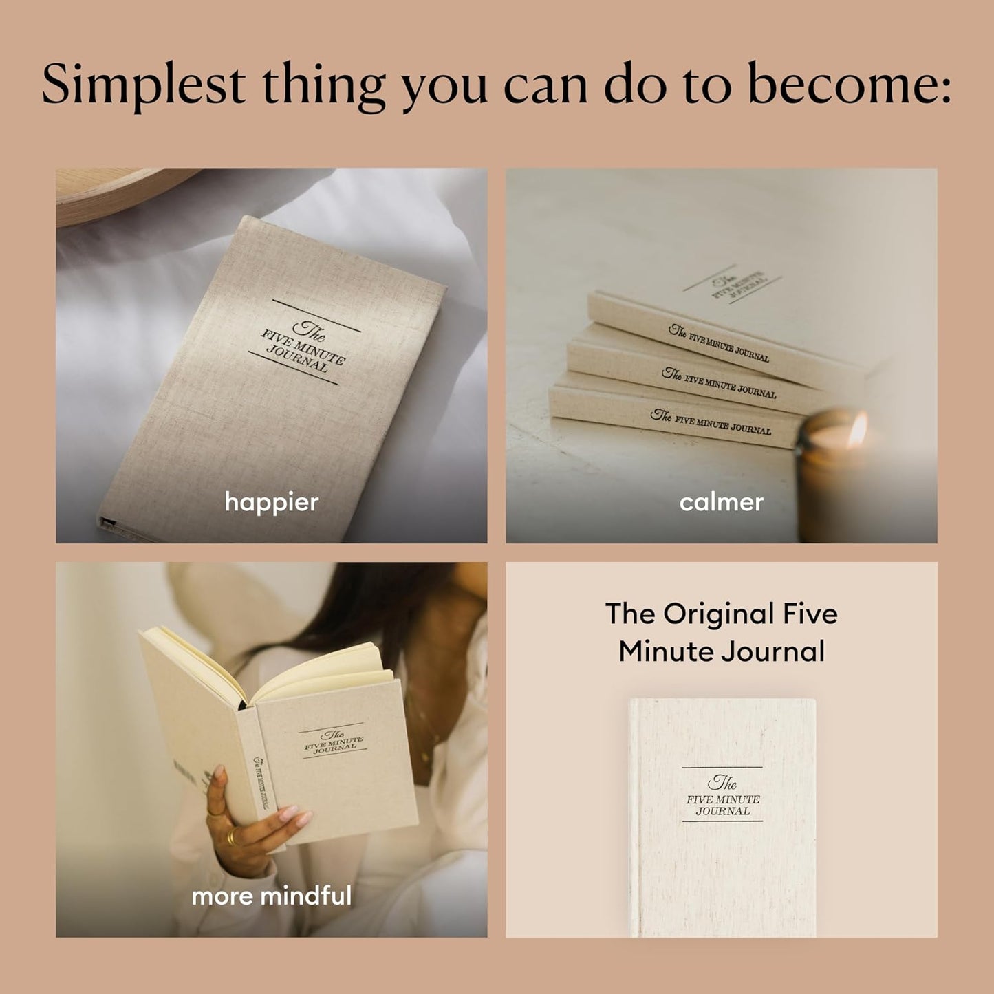 Intelligent Change The Five Minute Journal - Original Daily Gratitude Journal for Women & Men - Mindfulness, Happiness & Daily Reflection - Undated Planner - Affirmation Journal - Gifts for Women