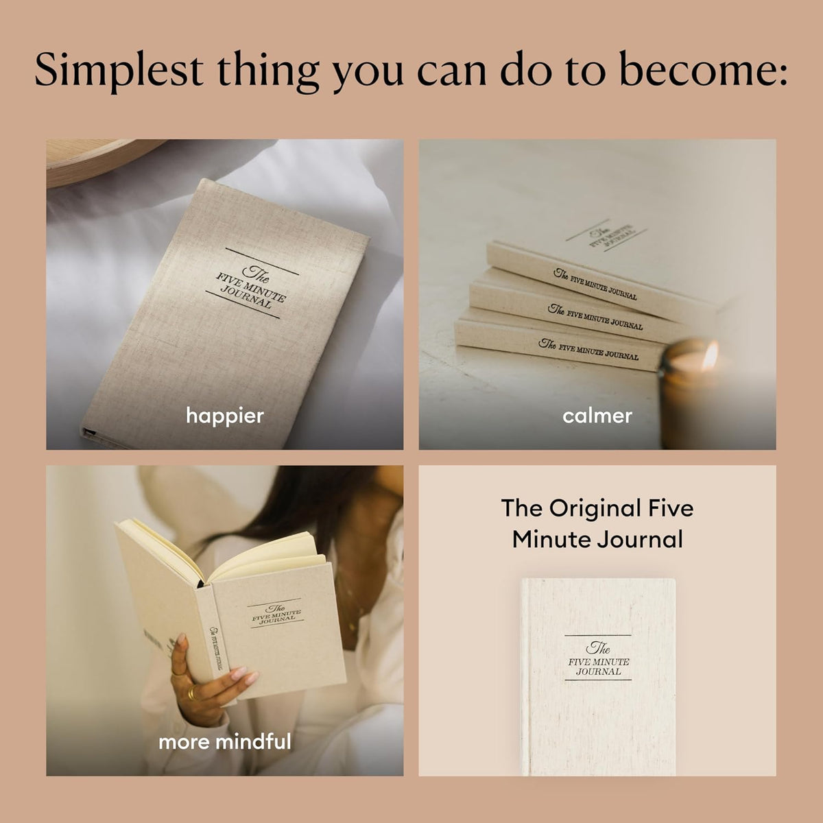 Intelligent Change The Five Minute Journal - Original Daily Gratitude Journal for Women & Men - Mindfulness, Happiness & Daily Reflection - Undated Planner - Affirmation Journal - Gifts for Women