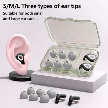 Noise Cancelling Ear plugs for Sleeping - Black Comfortable Reusable Silicone Earplugs for Sleep 24dB Noise Reduction Snoring and Studying Travel Concerts Hearing Protection with 3Tips and Storage Box