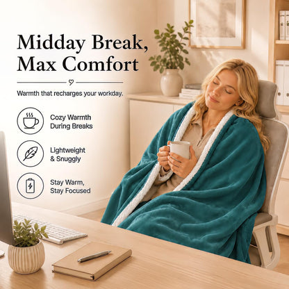 Electric Heated Blanket Full Size 72"x84" – Light Gray | ETL for Safe Overnight, 4 Heat Settings & 10H Auto Off, Dual-Sided Microplush Sherpa for Home Night, Machine washable