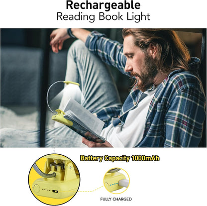 VAVOFO Rechargeable Reading Light, Clip on Book Light for Reading in Bed