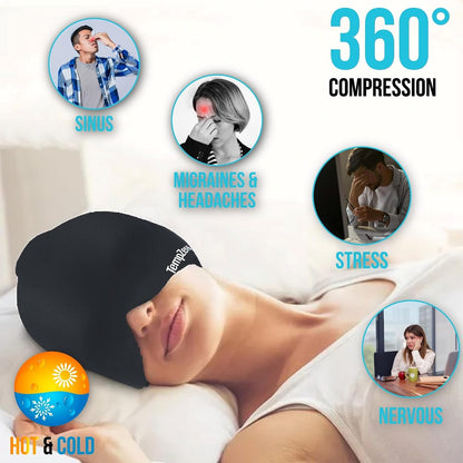 TEMP ZERO Gel Cooling Sleep Eye Mask - Warm Eye Compresses for Dry Eyes, Cooling Eye Masks for Puffy Eyes, Effective Hot & Cold Recovery, Retains Temperature Longer, Tension & Stress Relief