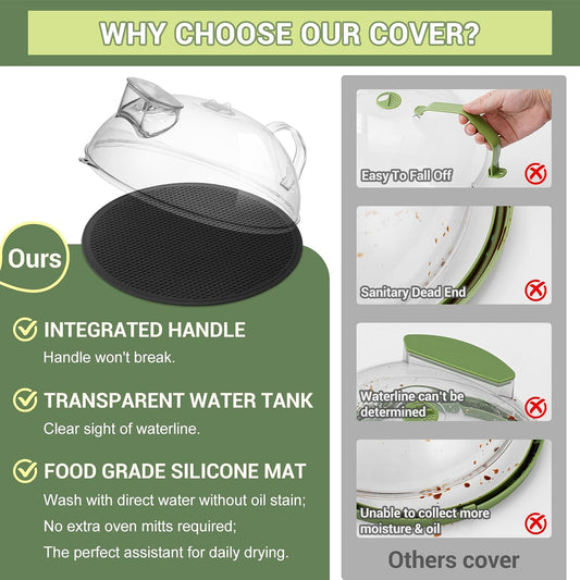 Microwave Splatter Cover, Clear, 10" Plate & 12" Mat