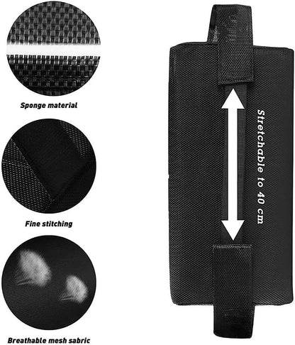 Chaise Lounge Neck Support Pillow with Adjustable Strap,Ergonomic Headrest Pillow Portable Bolster Cushion for Patio Backyard Beach Pool Garden Recliner (Black)