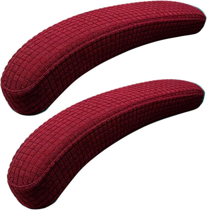 Melaluxe Office Chair Armrest Covers, Stretchable Removable Washable Chair Arm Covers, Elastic Desk Computer Gaming Chair Arm Rest Protector Slipcovers (Black)