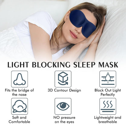 Bonuci 20 Pack Sleep Mask Blackout 3D Eye Mask for Ultralight Sleeping Night Blindfold Eye Covers with Adjustable Strap for Men Women Travel Gift Back and Side Sleeper (Dark Purple)