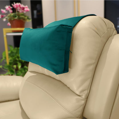 Adjustable Headrest Pillow for Recliners and Armchairs - Non-Slip Velvet Cushion for Neck Support and Pain Relief (Gray)