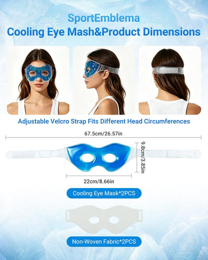 2PCS Gel Cooling Eye Mask for Puffy Eyes and Dark Circles
