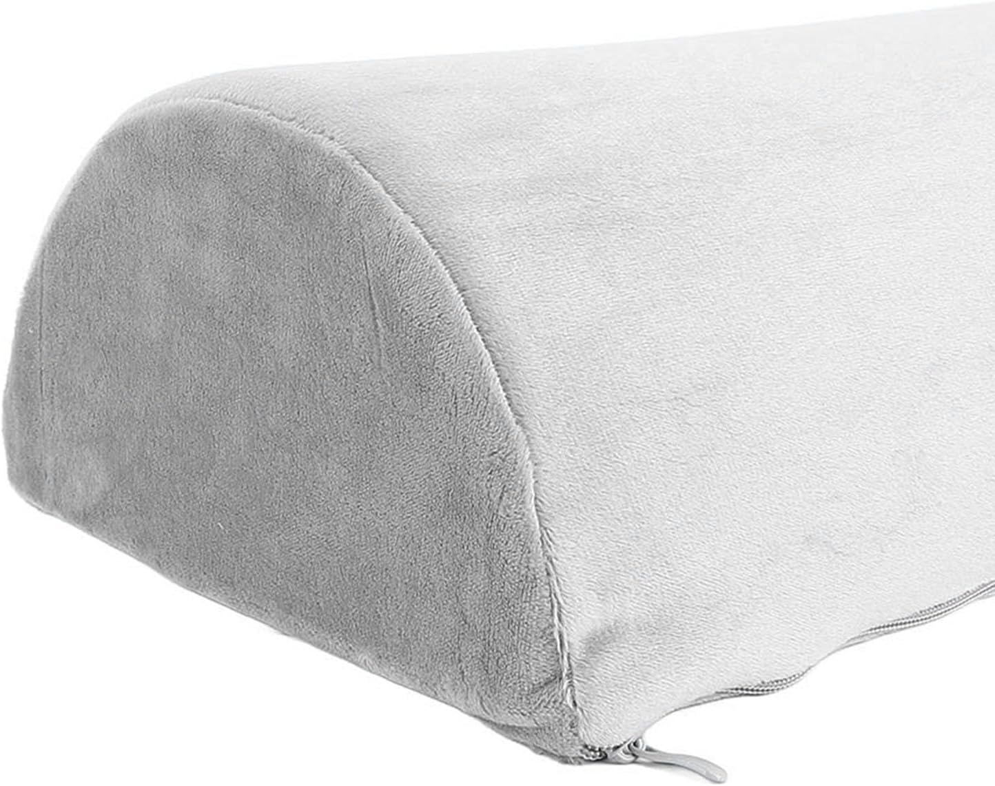 SUNGOOYUE Knee Pillow for Back Sleeping Memory Foam Half Moon Bolster Pillow for Legs Washable Cover Multi Use for Knee Ankle Foot Waist Neck Home Bed Office Nap