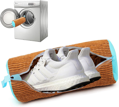 1PCS Blue Shoe Washing Machine Bags for All Shoe Types | Deep Cleaning,Reusable and Durable,Safeguarding Shoes from Scuffs and Deformation,Tear-Resistant Chenille Fabric