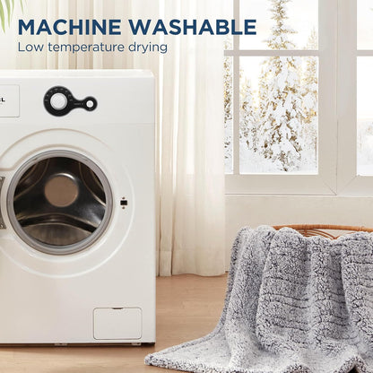 Westinghouse Electric Blanket Heated Throw, 6 Heat Settings, Grey