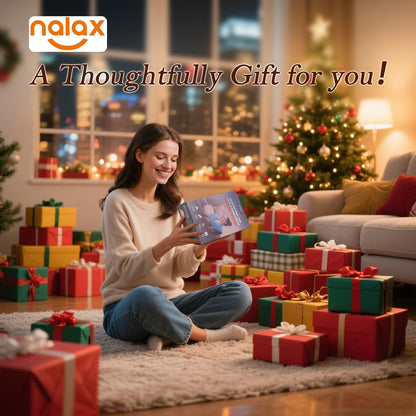 Nalax 30s Fast Heating Pad for Neck, Shoulders and Upper Back Pain Relief | 24 x 20 graphene far infrared wrap, 8 heat settings, 4H auto-off, memory function, adjustable strap, gifts for Mom Dad