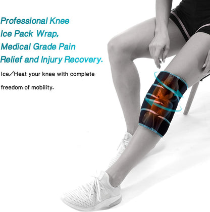 NEENCA Knee Brace with Ice Pack Wrap, Medical Knee Wrap with 3 Reusable Gel Packs, Hot & Cold Therapy for Meniscus Tear, Joint Pain, Knee Pain Relief, Knee Surgery, Sprain & Swelling