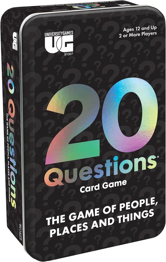 20 Questions Travel Card Game Tin for Teens & Adults, Ages 12+