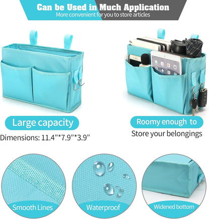 Bseash Bunk Bed Organizer, Bedside Caddy Hanging Bed Organizer Storage Bag 8 Pockets, for College Dorm Rooms Bed, Hospital Bed, Baby Bed Rails, 600D Oxford Cloth