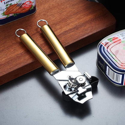 Berglander Can Opener, Stainless Steel Rainbow Handle Can Opener Hand Held, Smooth Edge Manual Can Opener, Heavy Duty (Rainbow)