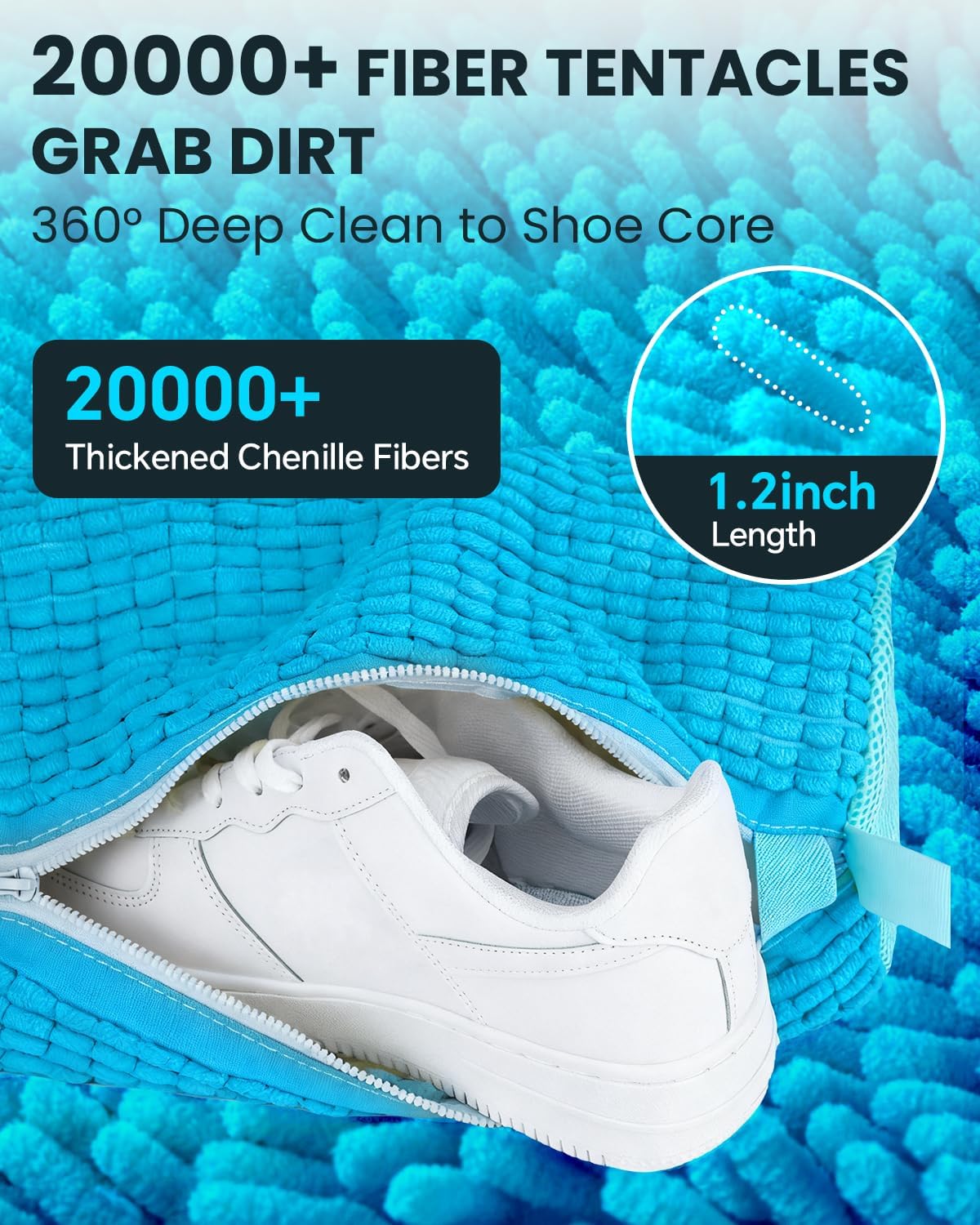 Shoe Washing Machine Bag: 2 Pack Reusable Shoes Cleaning Bags, Light Yellow | Heavy Duty Shoe Laundry Bag for Washer & Dryer, 360° Deep Clean for Sneakers Tennis Shoes, Gifts for Women Men (2pcs)