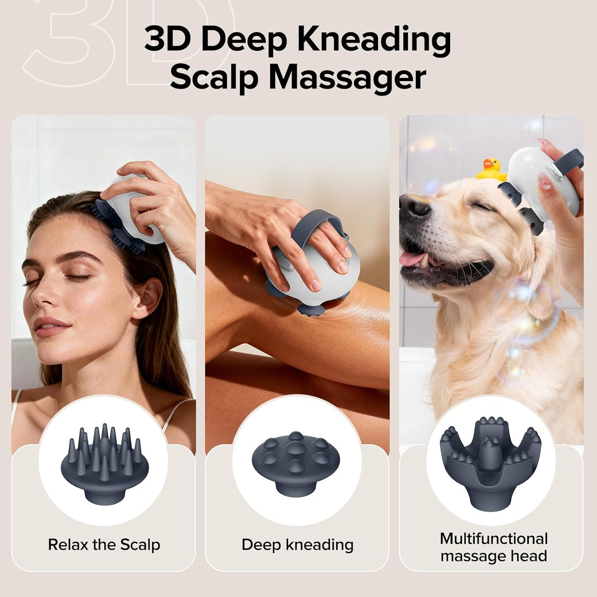 Scalp Massager, Head Massager Scalp with Tangle-Resistant Design